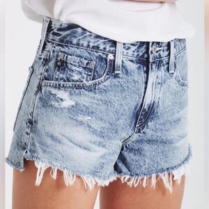 AG The Sadie Distressed High Rise Cut Off Shorts